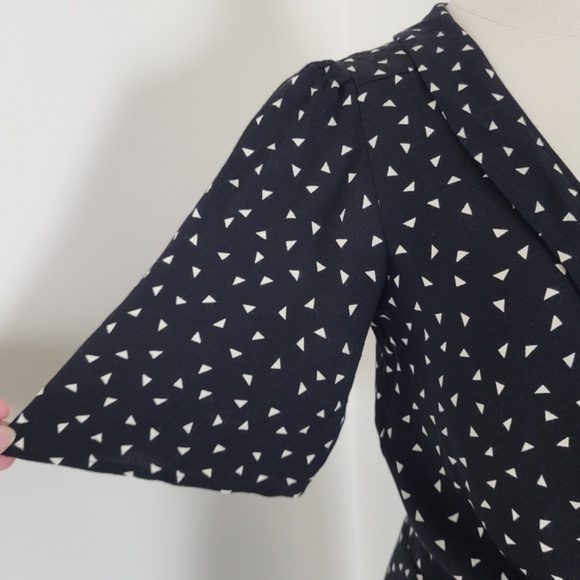 Reformation Alice Jumpsuit Wide Leg short sleeve triangle print bell sleeve - Picture 7 of 16